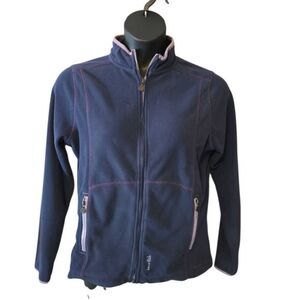Weird Fish Blue and Purple Women's Full Zip Fleece Size 12